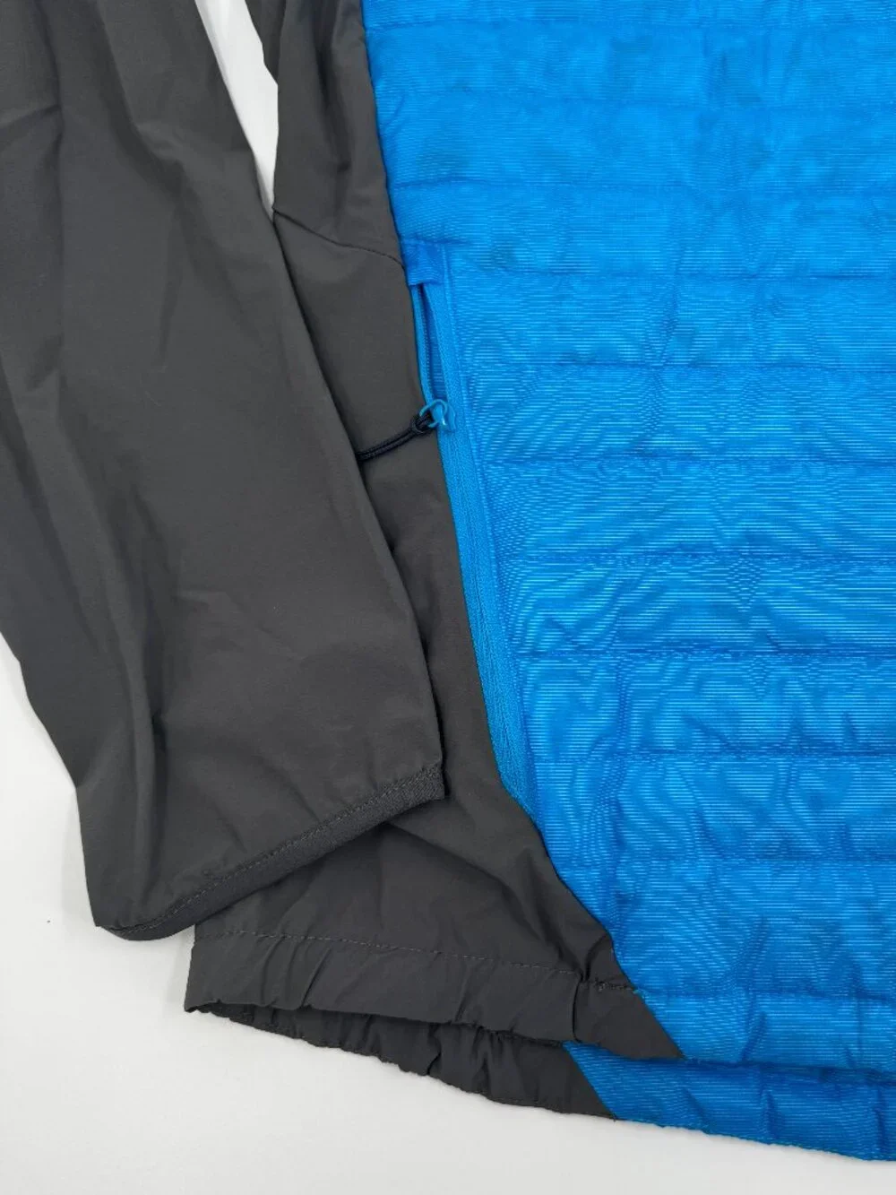 The North Face 800 Fill Hybrid Down Jacket Mens Large Blue Grey Quilted Puffer